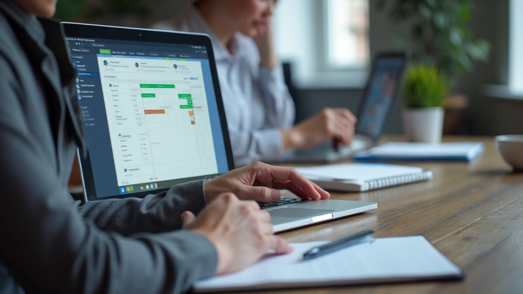 Dashboard met project timeline, taken en teamleden in een projectmanagement tool